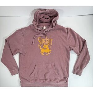 Sinclair Vintage Style Hoodie Mauve Pullover USA Made Mens XL
